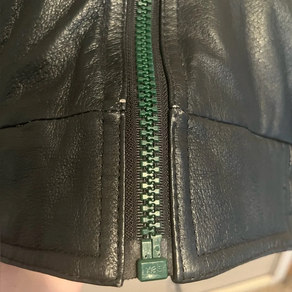 Vintage 90s Green Bay Packers Pro Player Leather Black Jacket Size Medium Rare